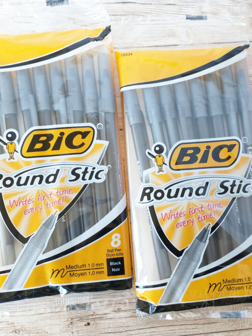 BIC Round Stic Pens Black Medium Point 2 Packs Classic Ballpoint Discontinued
